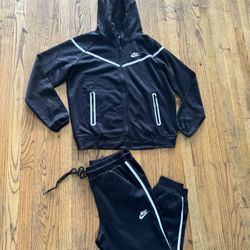 Black With White Stripe 2 Piece Men Jogger Set