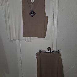 AVA  Sweater Skirt And Top Bundle Plus Size 3x