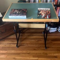 Very cool puzzle table with 2 puzzles
