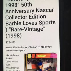Nascar 50 TH Aniversary  Barbie 