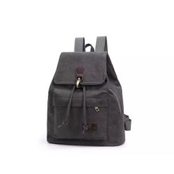 Lior Unisex Canvas Backpack, Dark Grey 