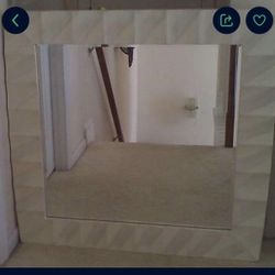 46” x 46” Offwhite Mirror