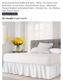 Queen Size Easy Fit Bed Skirt