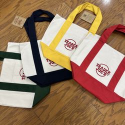 Trader Joe’s Mini Canvas Tote Bag Set. Original Colors