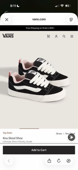 Vans Knu Skool Low-Top Sneakers black and pink