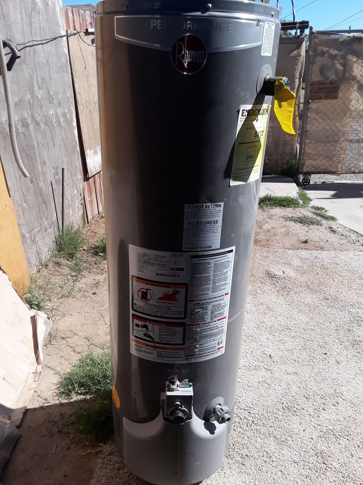 Water heater de gas natural