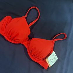 Bikini Top From Shade & Shore - Red, Size: 34D. Send Your Best Offer 