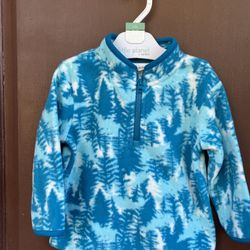 Baby Boys Tree Print Fleece Pullover 1/4 Zip Neck 18 Months 