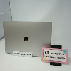 Microsoft Surface Laptop 3 15 Inch - $39 Down Today (Ryzen 5/8GB RAM /128GB SSD) 