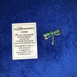 NWOT  DRAGONFLY POCKET CHARM 