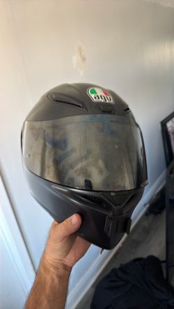 AGV Full Face Motorcycle Helmet – Matte Black – Size Medium