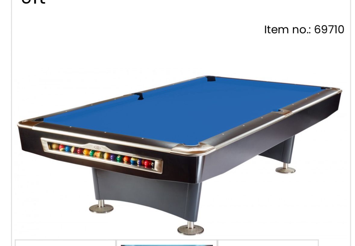 Olio Pool table 9ft Pro Series