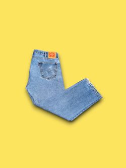 Levi's 505 Jeans Mens 44x32 Blue Original Regular Straight Leg Medium Wash Denim