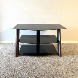 Black Glass TV Stand
