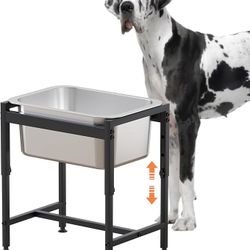 Piskyet 2.5 Gallon Elevated Dog Water Bowl for Large Breeds,