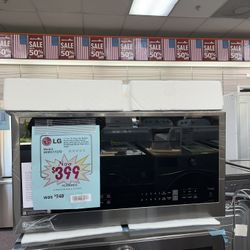 LG Open Box 30” Over The Range Convection Microwave With 1 Year Warranty 