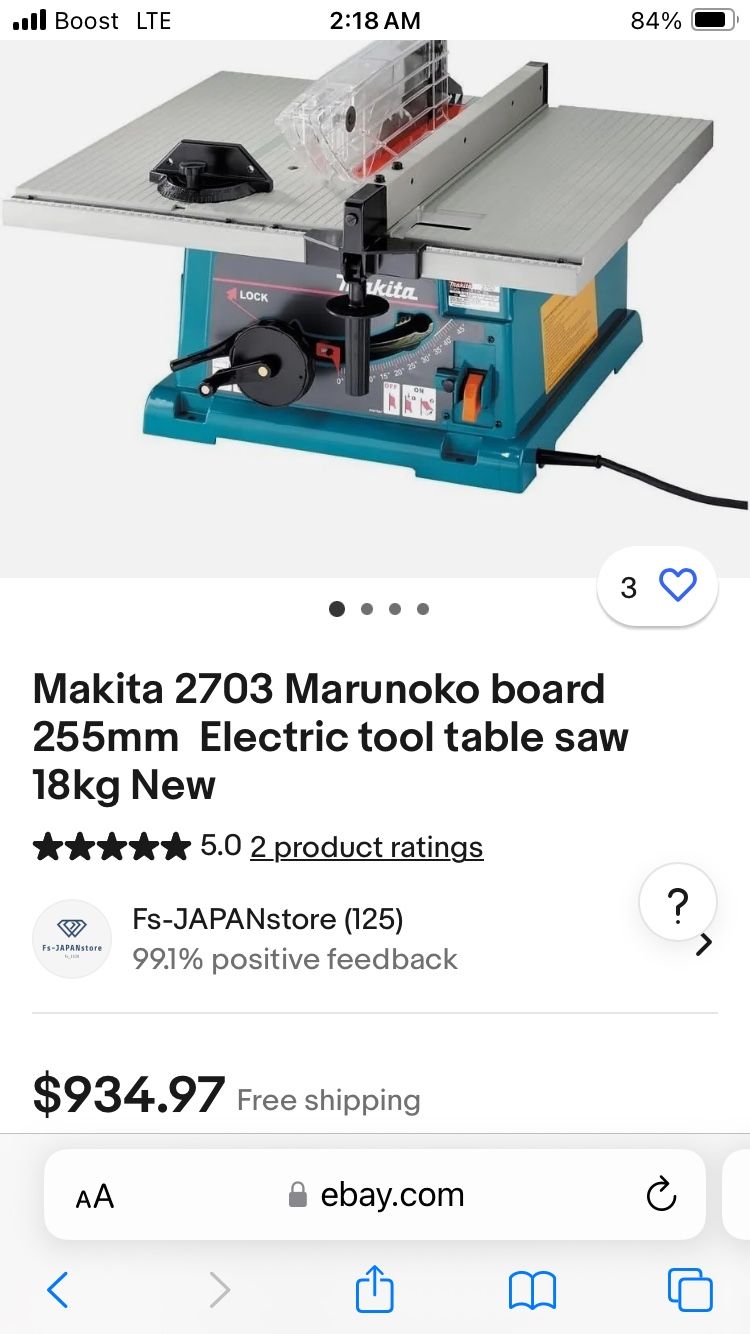 Makita Corded Table Saw with Stand