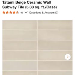 Bedrosian Makoto Tatami Beige Tile 24pcs
