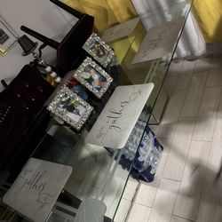 Solid Glass Table 
