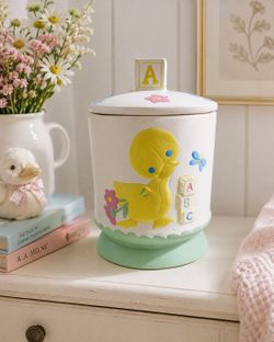 Vintage Duck ABC Nursery Canister