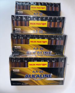 AA alkaline batteries - 4 packs