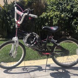 Girl Bike Size 20” + Helmet