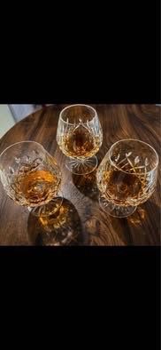 Waterford Lismore Crystal brandy glasses , set of 3