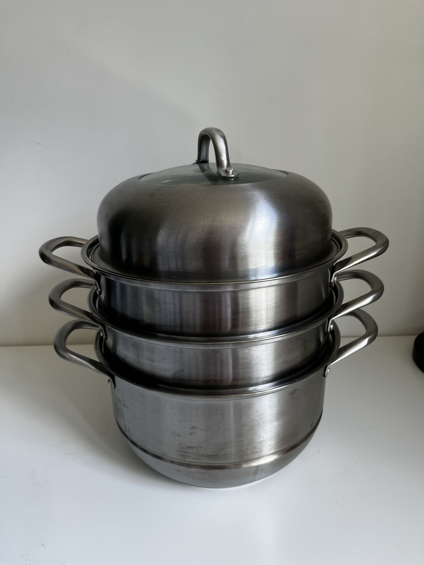 Stainless Steel 3-Tier Steamer Pots
