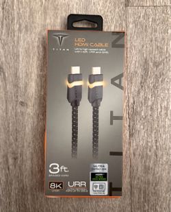 Titan 3ft 8K HDMI 2.1 LED Cable – 48Gbps, Brand New Sealed