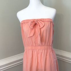 Looks New, Coral Sundress with Hidden Pockets and Removable Straps (size M) from JCrew 