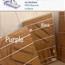 Folding Walking Pad with 12% Incline/RGB Light/Dual Screen Display, 3.5HP Treadmills for Home, Portable Walking Pad Treadmill with Handle Bar and 4 Ad