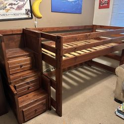 Twin Bed • Loft Bed With Stairway