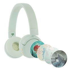 BuddyPhones POP Fun Foldable Bluetooth Wireless Kids Headphones with Microphone - Green