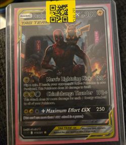 🔥 Deadpool & Pikachu GX Tag Team Custom Pokémon Card