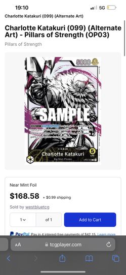 ONE PIECE CARD GAME OP03-099 L Charlotte Katakuri