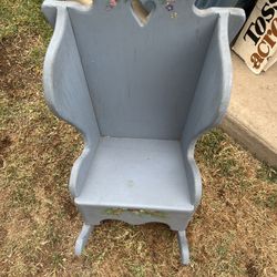 Wooden Rocker Great For Dolls Plants Etc About 24” Tall