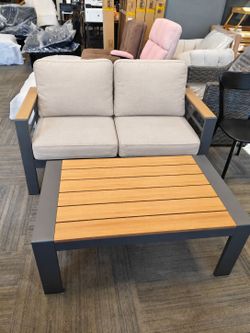 Outdoor Loveseat and Coffee Table Set