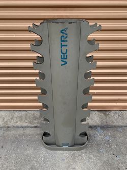 Vectra 8 Pair Vertical Dumbbell Rack- Solid Steel, Fully Welded