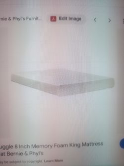 King Memory Form 8 in mattress