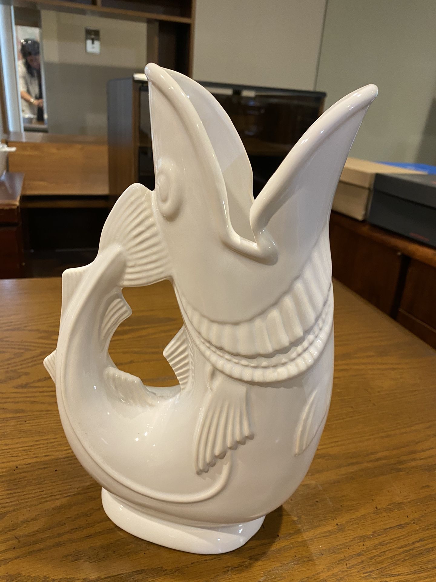 Gurgling Cod White Fish Pitcher By Shreve, Crump & Low