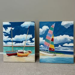 acrylic boat paintings