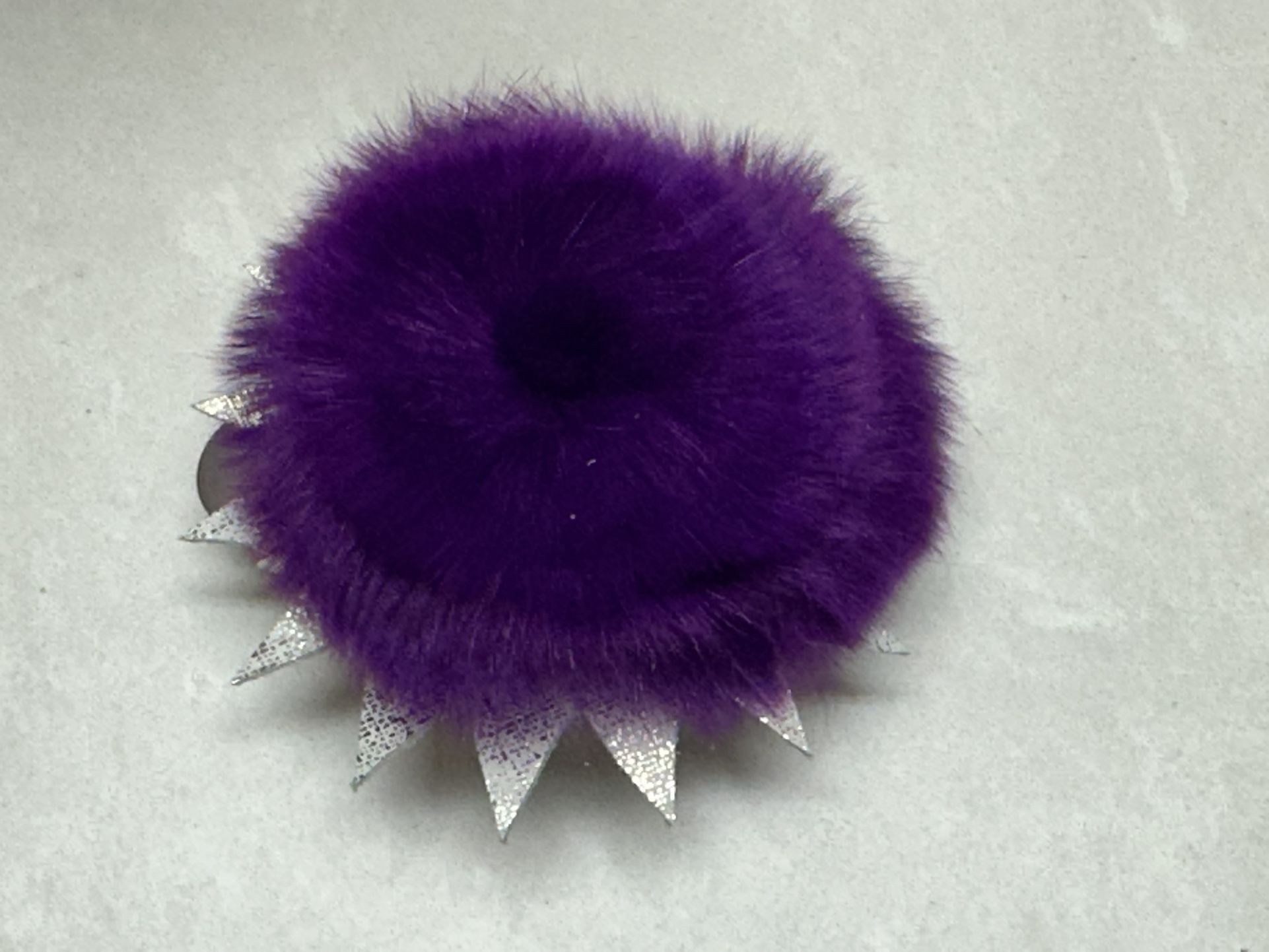 Purple Rex Rabbit Flower Hair Clip