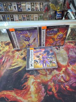 Spyro 1 2 3 PS1 Collector's Edition Complete CIB Lot Of 3 Playstation