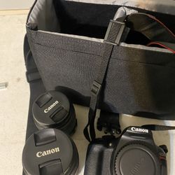 Canon Eos T6 With Two Lenses