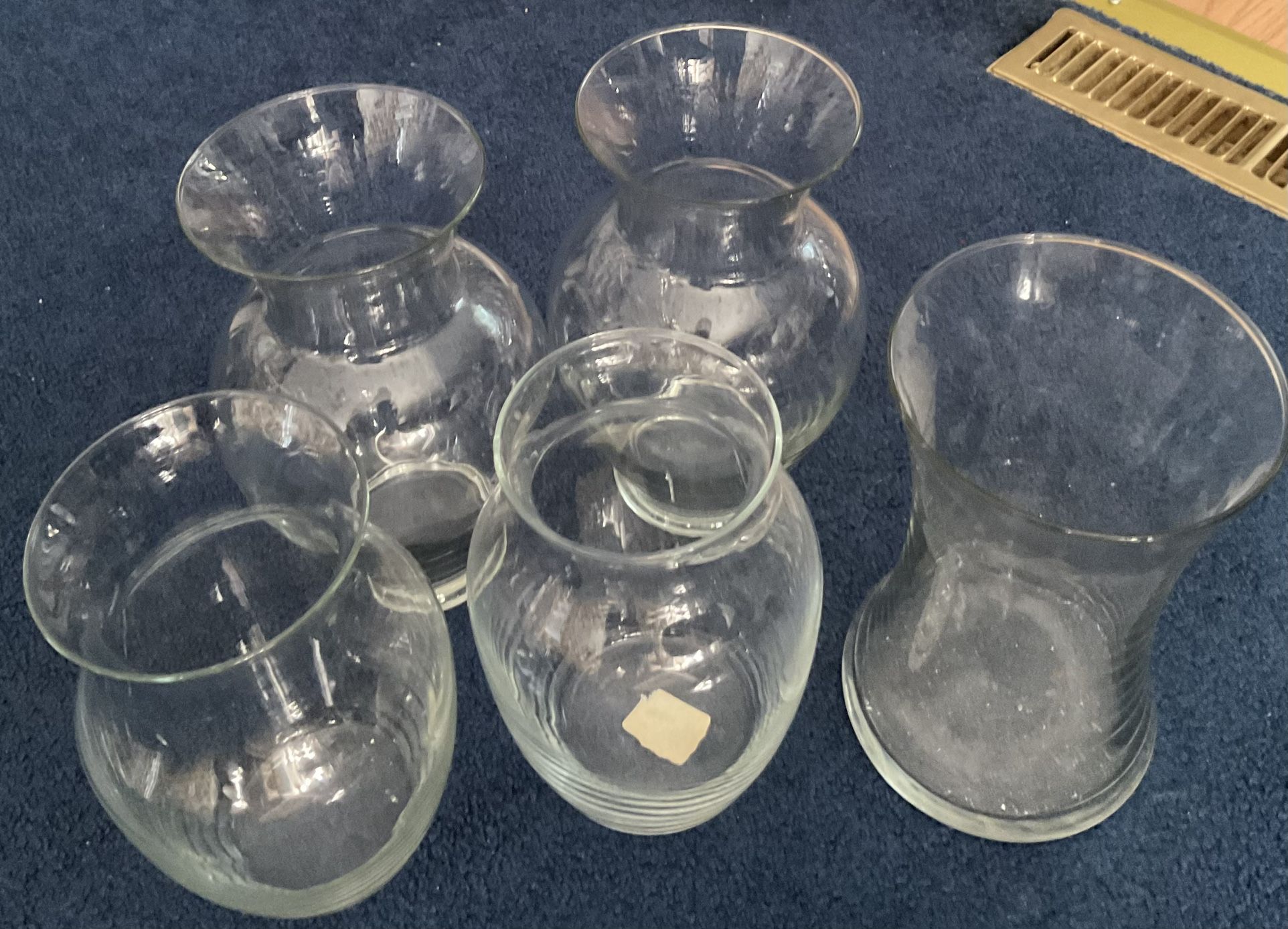 5 Glass Vases