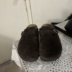 mocha birken stocks clogs