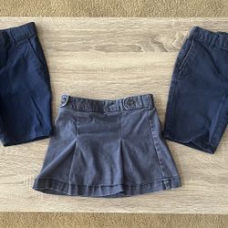 Girls, School Uniform Shorts And Skirt