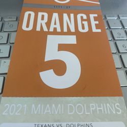 Miami Dolphins Orange parking Pass. Send Offers Will Meet In Person 