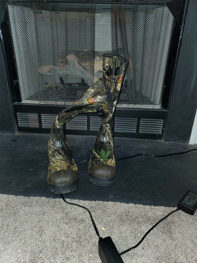 Cabellas Hunting Boots Fishing Rubber Size 10 Camo