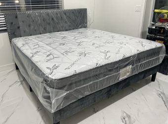 NEW MATTRESS KING SIZE PILLOW TOP WITH BOX SPRING 